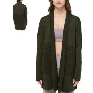 Lululemon Size  4 Sit In Lotus Wrap II Forest Green Merino Wool